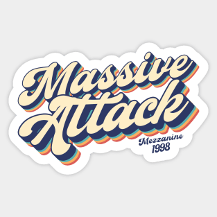 Massive Attack - Mezzanine / Retro Layered 90's Sticker